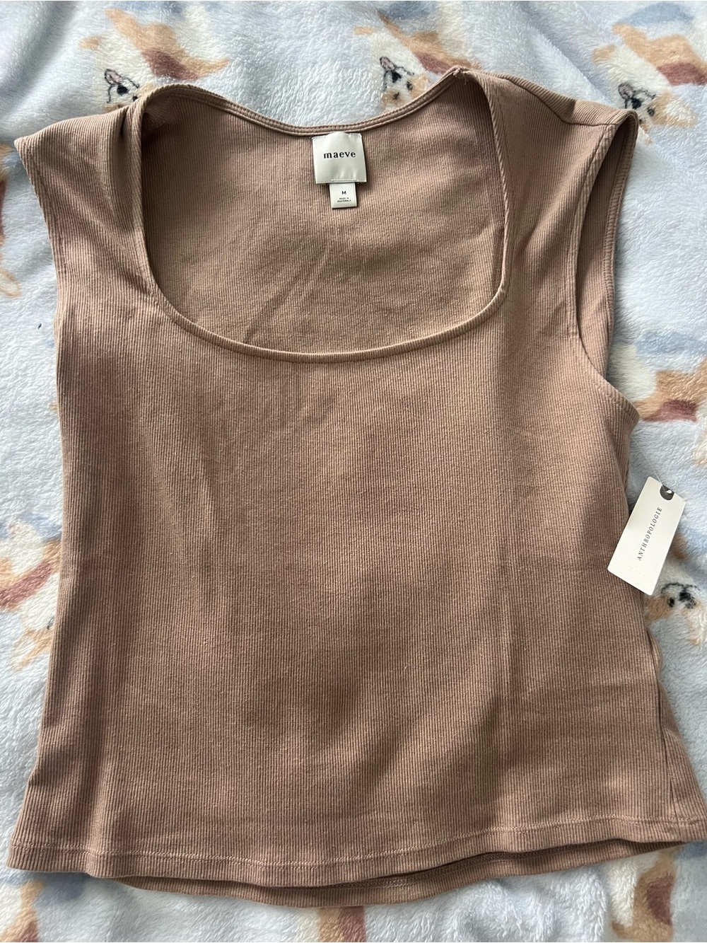 Anthropologie Maeve Tan Tank Top